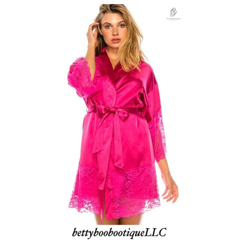 Satin Dream Lace Robe Set